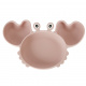 Aga Dining Silicone Tableware Set for Children / Baby 9-piece Pink Crab