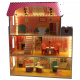 Aga MDF Dollhouse with furniture 70 cm Pink LED