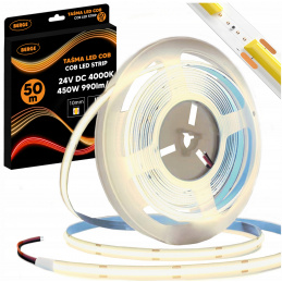 COB Neon LED Strip 24V - 480D - 9W/m - IP20 - 990lm - 50m - neutral color