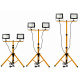 Set of 2x 50W LED floodlights neutral white + 160cm tripod + switch