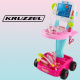Medical trolley with ECG examination pink ISO 8245
