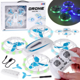 Quadcopter LED Drone Spectacular Lighting Super Acrobatics + RC0737 Universal Controller