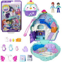 Polly Pocket Snowy Penguin Compact Playset Figures Accessories ZA6050 Universal