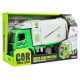 Garbage truck with light and sound function, green