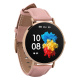 Garett Verona Smartwatch Gold with Pink Leather Strap