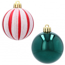 Aga Christmas Ornaments MIX 6cm 8pcs White-Red/Green