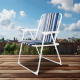 Aga Folding Chair OXFORD MR2129 Ocean with Stripes