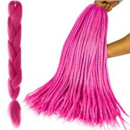 Hair Cinnamon synthetic braids ombre dark pink ISO