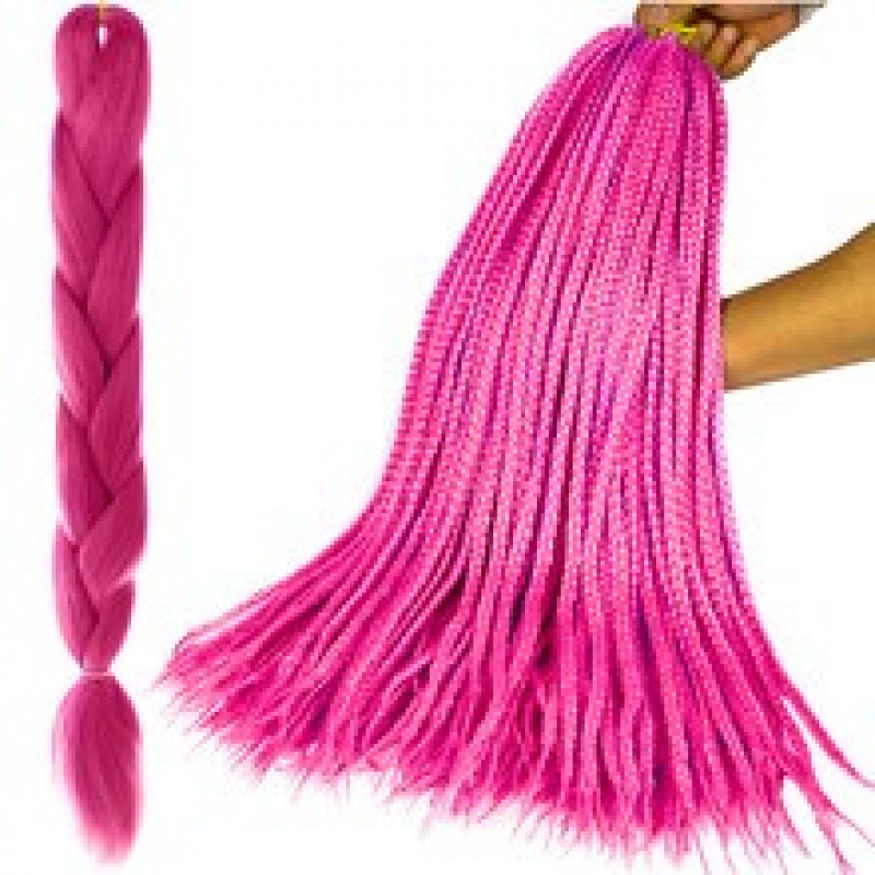 Hair Cinnamon synthetic braids ombre dark pink ISO