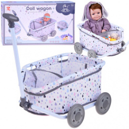 Stroller with Handle for Dolls and Teddy Bears – Charming Pull Wagon ZA5919 Universal