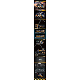 Set of Bricks Vehicle Truck Orange 2132pcs.