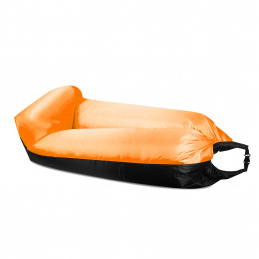 Aga Inflatable Sofa LAZY BAG 230x70 cm Black/Orange