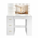 Aga Dressing Table with Mirror and Lighting Matte White