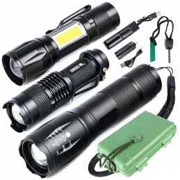L68B SET 3X TACTICAL FLASHLIGHT CREE