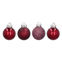 Aga Christmas Ornaments MIX 3cm 16pcs Red