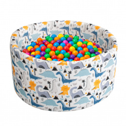 Aga Dry Pool 90x40 cm with Balls Dinosaurs