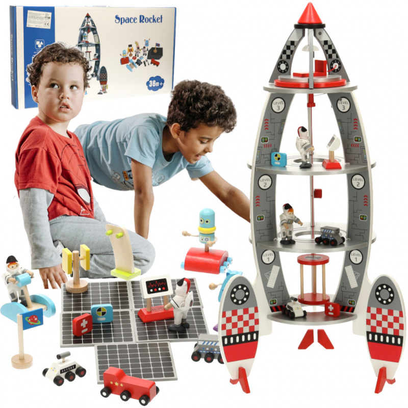 Aga Children's Wooden Rocket Ship