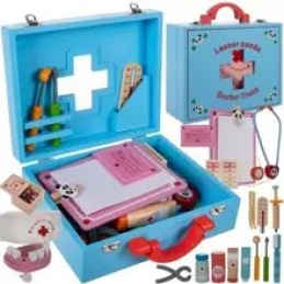Children's wooden doctor's case 43 pieces Kruzzel 19869