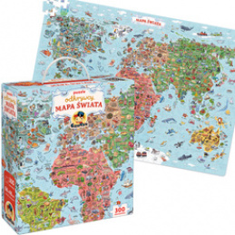 CzuCzu Puzzle Explorers World Map 300 pieces + educational poster ZA5627 universal