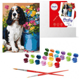 Paint by Numbers Set Cute Spaniel KHO6672 30x40 AP0056 Universal
