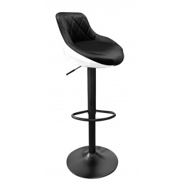 Aga Bar Chair Black/Black/White