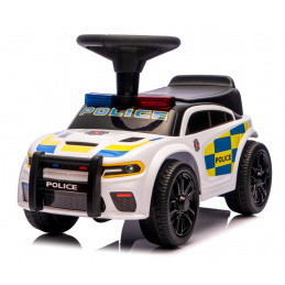 J3 WHITE POLICE Ride-On Music, Lights, Bumper