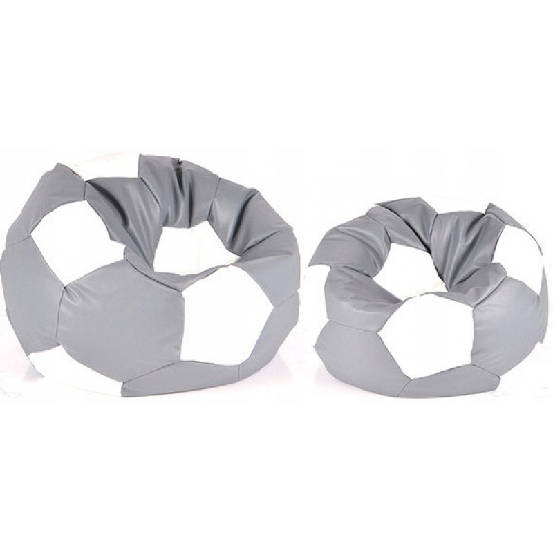 Aga Sofa bag BALL XXXL White - Grey + footrest