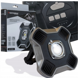 Portable LED spotlight, rechargeable, dimmable, 15W - IP44, cool color