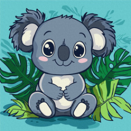 Painting by numbers for children 30x30cm KHO1270 Happy Koala AP0086 universal