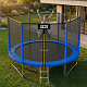 Aga SPORT PRO Trampoline 305 cm Blue + Safety Net + Ladder