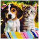 Diamond painting - Dog and cat H16215