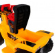 Battery-powered bulldozer for kids Rider + helmet + movable bucket + sounds