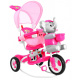 children's tricycle Elephant Pink + sounds + canopy + barrier + footrest + handle + runners + storage space