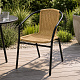 Linder Exclusiv Garden Chair RATTAN Dark Grey/Beige