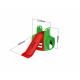 Doloni Slide with tunnel 130 cm Green and red