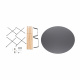 Aga Dining Table 80 cm Gray