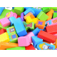Colored wooden cubes Farm 100pcs ZA3565