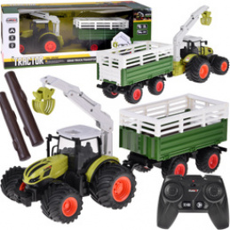Remote-Controlled Tractor with Trailer and Log Grabber RC0719 Universal
