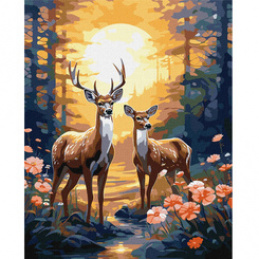 Painting by numbers 40x50 cm KHO6602 Grateful Deer AP0113 universal