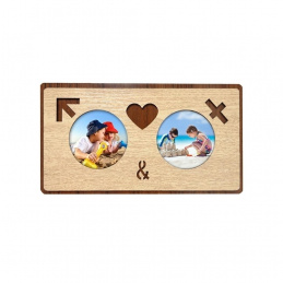 Q65J1 FRAME FOR 2 PHOTOS SHE AND HE STYLE