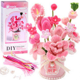 Creative DIY Set Create Fabric FLOWERS in a Vase Flowerbox ZA5866 Universal