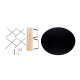 Aga Dining Table 80 cm Black