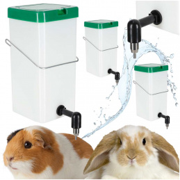 Drip water feeder for rabbits rodents 1L set of 3 pieces