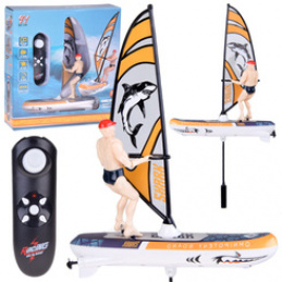 Remote-controlled glowing WINDSURFER floating with RC0740 universal remote