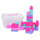 Set of Soft Blocks 32 pcs. Pink + Suitcase