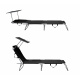 Linder Exclusiv Garden Lounger with Canopy Black