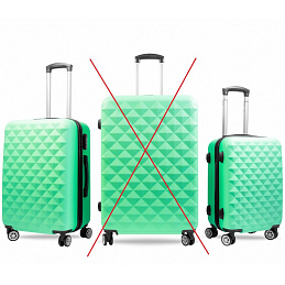 Aga Travel Set of Suitcases size M+S Turquoise 6CZ023 - SECOND QUALITY