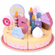 Sugar Wooden Birthday Cake for Cutting Candle Decoration ZA5936 Universal
