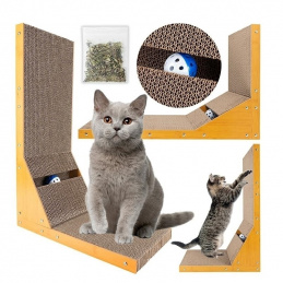 ZW3B CARDBOARD SCRATCHER FOR CATS CORNER TEXTURE BED