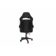 Aga Office chair Black - Red with footrest